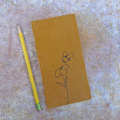 slim embroidered handbound journal: 9 colors/designs