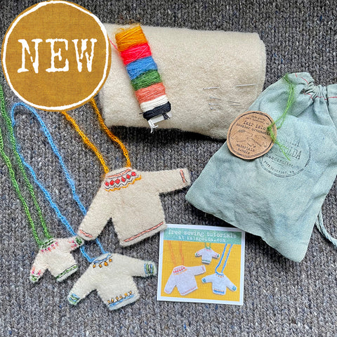 fair isle sweater ornaments materials bundle