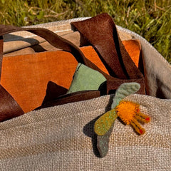 wool felt flower pins