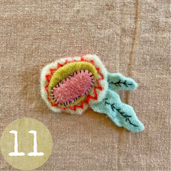 wool felt flower pins