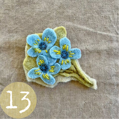 wool felt flower pins