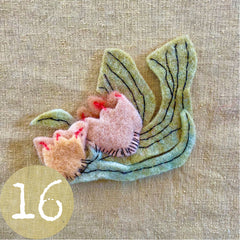 wool felt flower pins