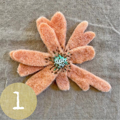 wool felt flower pins