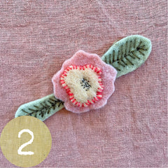 wool felt flower pins