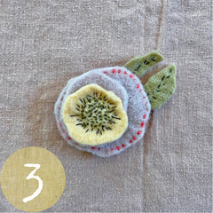 wool felt flower pins