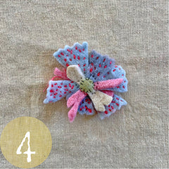wool felt flower pins