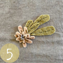 wool felt flower pins
