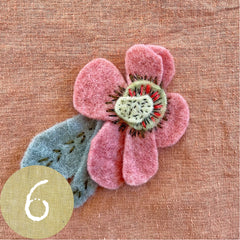 wool felt flower pins