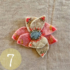 wool felt flower pins