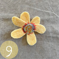 wool felt flower pins