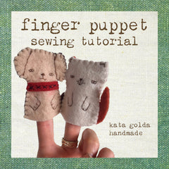 free sewing tutorial: dog & cat finger puppets