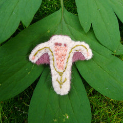 DIY floral uterus pins (fundraiser for planned parenthood)