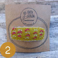 wool felt hair clips