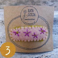 wool felt hair clips