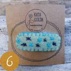 wool felt hair clips