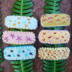 wool felt hair clips
