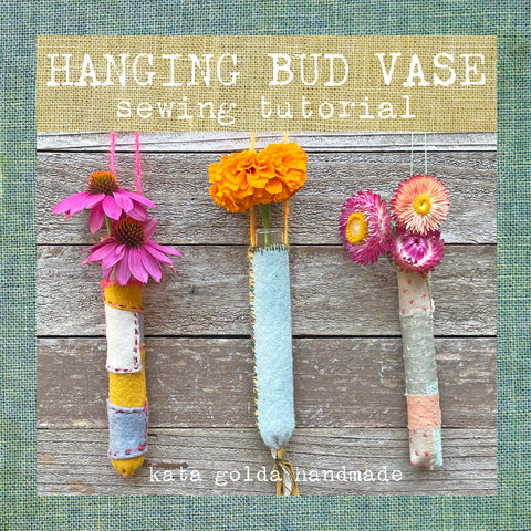 free sewing tutorial: hanging bud vase