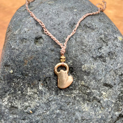 heart necklace in a plant-dyed matchbox