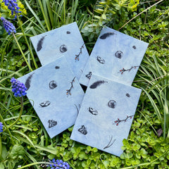 indigo dyed hand-bound nature journal