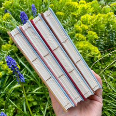 indigo dyed hand-bound nature journal