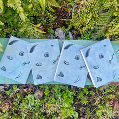indigo dyed hand-bound nature journal