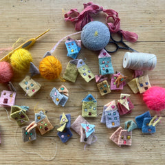 DIY three tiny house ornaments