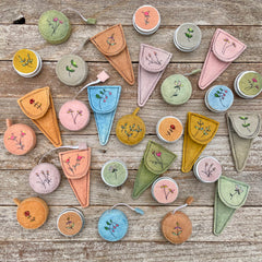 plant-dyed botanical notions tin