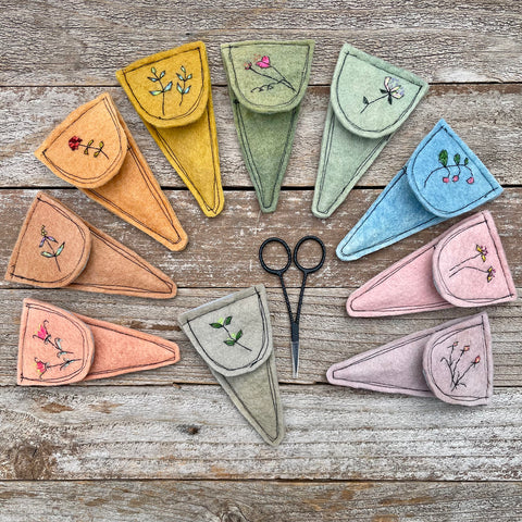 plant-dyed botanical scissor slips