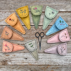 plant-dyed botanical scissor slips