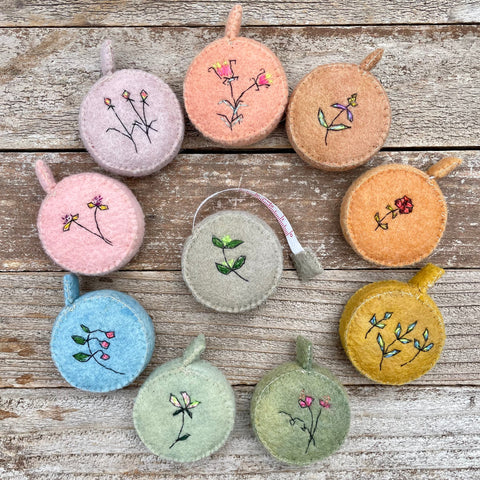 plant-dyed botanical tape measures