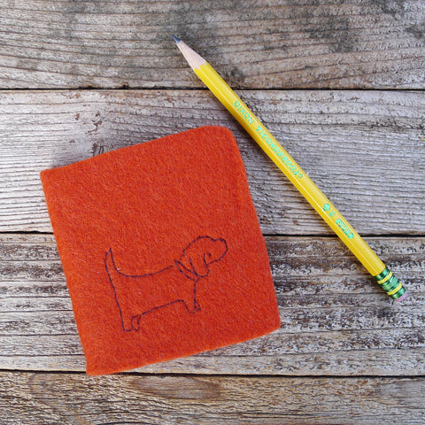 little felt journal: dog