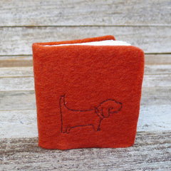 little felt journal: dog