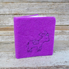 little felt journal: festive donkey