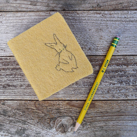 little felt journal: rabbit