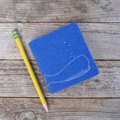 little felt journal: whale