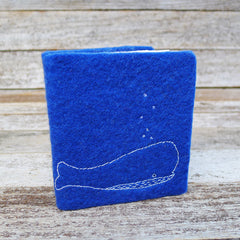 little felt journal: whale