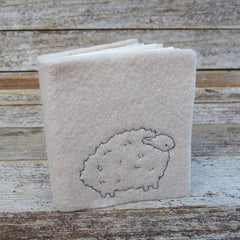 little felt journal: sheep