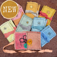 plant-dyed needle book with pocket