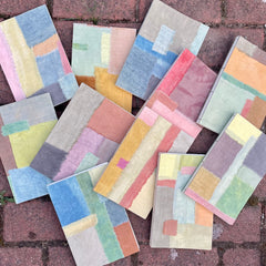 large plant-dyed patchwork handbound journal