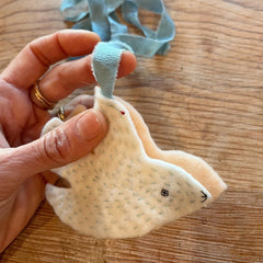 sewing tutorial: peace dove ornament