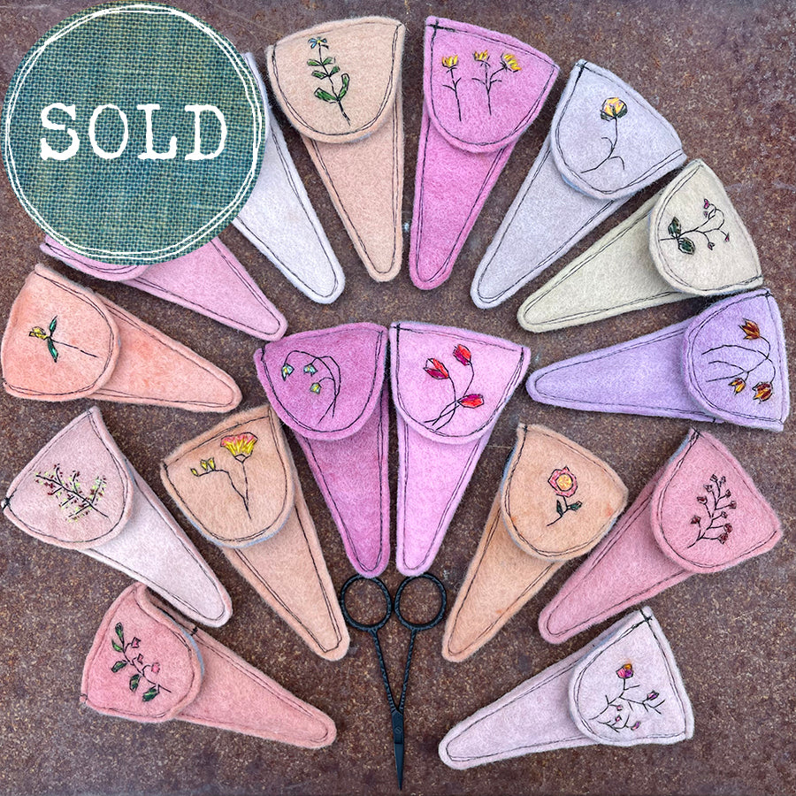 plant-dyed botanical scissor slips: pinks & peaches