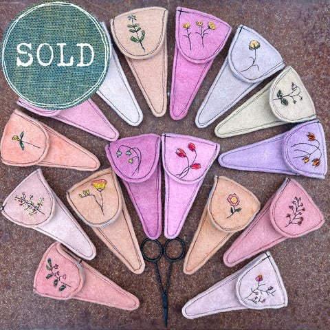 plant-dyed botanical scissor slips: pinks & peaches