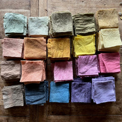 plant-dyed wool felt bundle