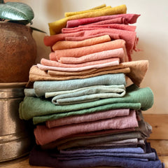 plant-dyed wool felt bundle