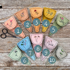 plant-dyed botanical scissor slips