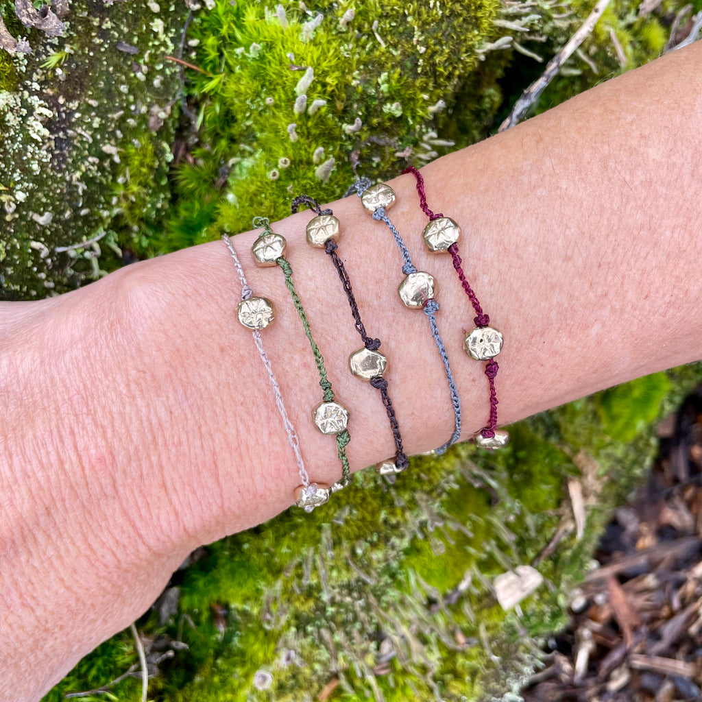 five charm seed bracelet