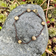 five charm seed bracelet