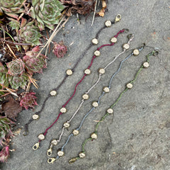 five charm seed bracelet