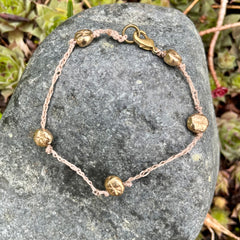 five charm seed bracelet