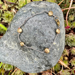 five charm seed bracelet